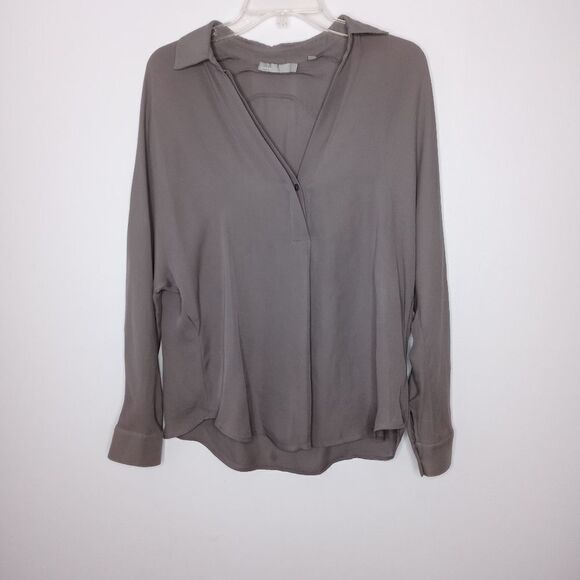 Vince gray silk blouse - Picture 1 of 6